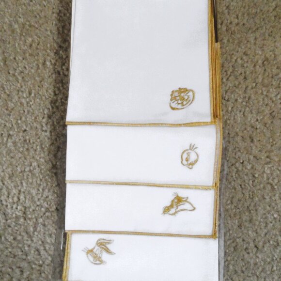 After 6 Vintage Looney Tunes Cocktail Napkins Set of 4, 100% cotton, NEW - Picture 5 of 9
